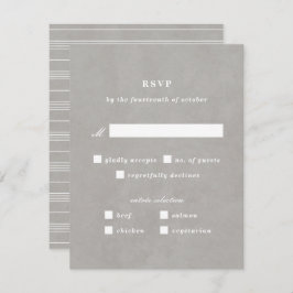 結び図解入りの、写真付きの目航海のRSVPカード – グレー