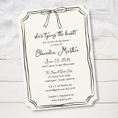 結び手引き弓ブライダルシャワー 招待状