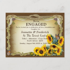 結び目お祝い婚約 インビテーションポストカード