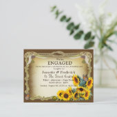 結び目お祝い婚約 インビテーションポストカード (スタンド正面)