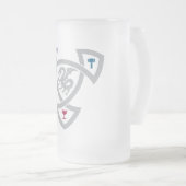 結び目が付いているDAoCの曇らされたガラスのマグ フロストグラスビールジョッキ (正面右)