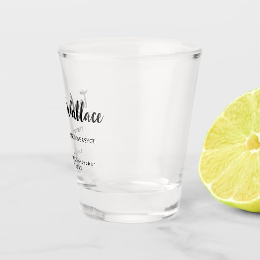 結び目が短パーソナライズされた結婚い ショットグラス (右)