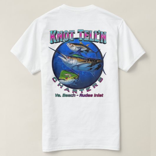 結び目が語るチャーターズリップアートロゴTシャツ Tシャツ (デザイン裏面)