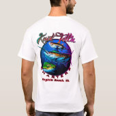 結び目が語るチャーター便のRipアートロゴTシャツ Tシャツ (裏面)
