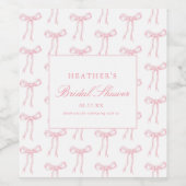 結び目が青いブライダルシャワー ワインラベル (シングルラベル)