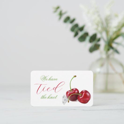 結び目さくらんぼありがとう結婚さん エンクロージャーカード (スタンド正面)