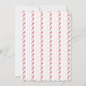 結び目さくらんぼブライダルシャワーモノグラム 招待状 (裏面)