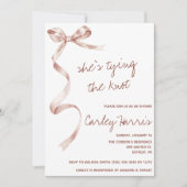 結び目だ！モダンブライダルシャワー 招待状 (正面)