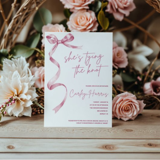 結び目だ！モダンブライダルシャワー 招待状