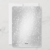 結び目とキラキラの写真の後に楽しく結婚なる シーズンカード (裏面)