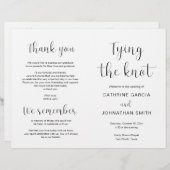 結び目と折り畳みモダン式プ結婚ログラム (正面/裏面)