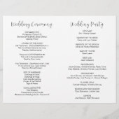 結び目と折り畳みモダン式プ結婚ログラム (裏面)