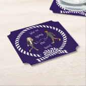 結び目に色の付いたアニメ航海のを結ぶ ペーパーコースター (アングル)