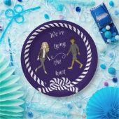 結び目に色の付いたアニメ航海のを結ぶ ペーパープレート (パーティー)