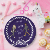 結び目に色の付いたアニメ航海のを結ぶ ペーパープレート (パーティー)