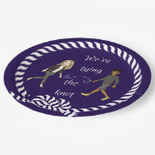 結び目に色の付いたアニメ航海のを結ぶ ペーパープレート (アングル)