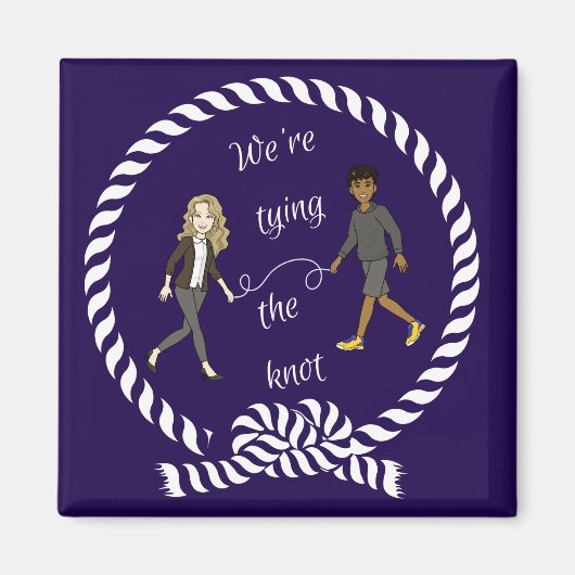 結び目に色の付いたアニメ航海のを結ぶ マグネット (正面)