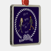 結び目に色の付いたアニメ航海のを結ぶ メタルオーナメント (右)