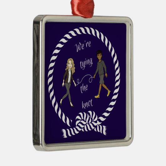 結び目に色の付いたアニメ航海のを結ぶ メタルオーナメント (右)