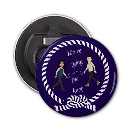 結び目に色の付いたアニメ航海のを結ぶ 栓抜き (正面)