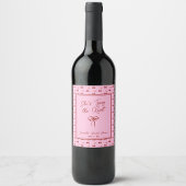 結び目のさくらんぼブライダルシャワーカクテル ワインラベル