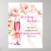 結び目のガラスを上げるブライダルシャワー ポスター (正面)