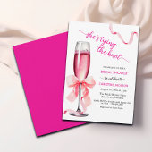 結び目のガラスを上げるブライダルシャワー 招待状