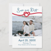 結び目のシックな写真航海の日付を保存 セーブザデート (正面)