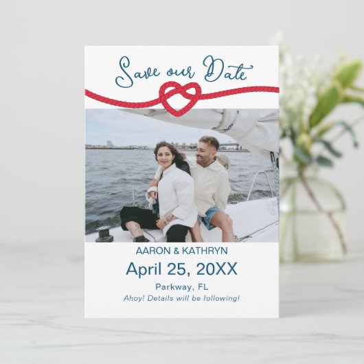 結び目のシックな写真航海の日付を保存 セーブザデート (スタンド正面)