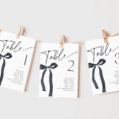 結び目のテーブル名札を結ぶブラックボウゴシック 招待状