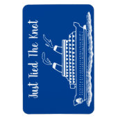 結び目のハネムーンのク結婚ルーズキャビンドアを結んだ マグネット (縦)