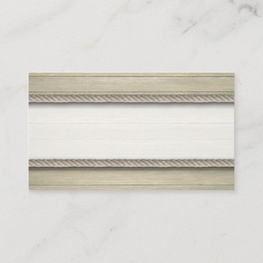 結び目のビーチ結婚式の素朴Webサイトの挿入 エンクロージャーカード (裏面)