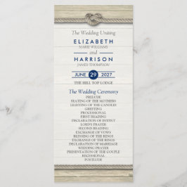 結び目のビーチ結婚式プログラ素朴ム プログラム