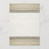 結び目のビーチ結婚式メニュ素朴ーを結ぶ メニュー (裏面)