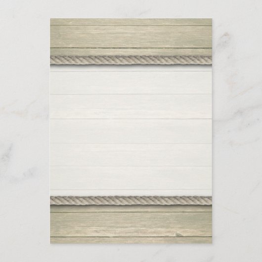 結び目のビーチ結婚式メニュ素朴ーを結ぶ メニュー (裏面)