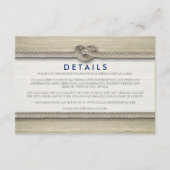 結び目のビーチ結婚式素朴詳細 エンクロージャーカード (正面)