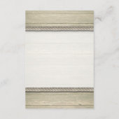 結び目のビーチ結婚式素朴詳細 エンクロージャーカード (裏面)