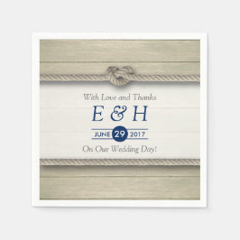 結び目のビーチ結婚式 スタンダードカクテルナプキン