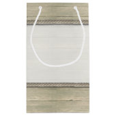 結び目のビーチ結婚式 スモールペーパーバッグ (裏面)