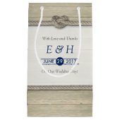 結び目のビーチ結婚式 スモールペーパーバッグ (正面)