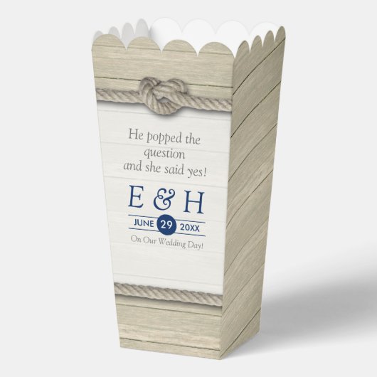 結び目のビーチ結婚式 フェイバーボックス (正面)