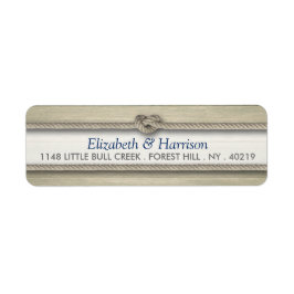 結び目のビーチ結婚式 ラベル