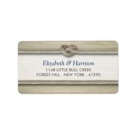 結び目のビーチ結婚式 ラベル