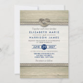結び目のビーチ結婚式 招待状 (正面)