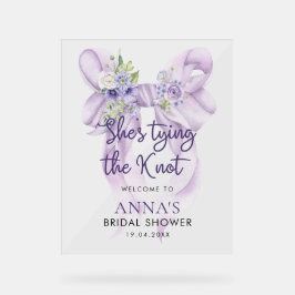 結び目のフローラブライダルシャワーウェルカムサイン アクリルサイン