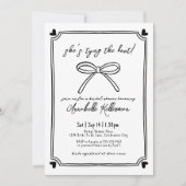 結び目のブライダルシャワーだお洒落 招待状 (正面)