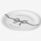 結び目のブライダルシャワーだモダン ペーパープレート (アングル)