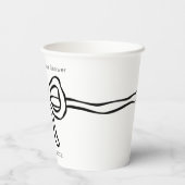 結び目のブライダルシャワーだモダン 紙コップ (裏面)