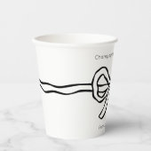 結び目のブライダルシャワーだモダン 紙コップ (正面)