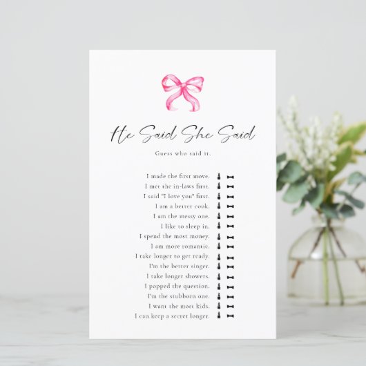 結び目のブライダルシャワーと彼は言った (スタンド正面)